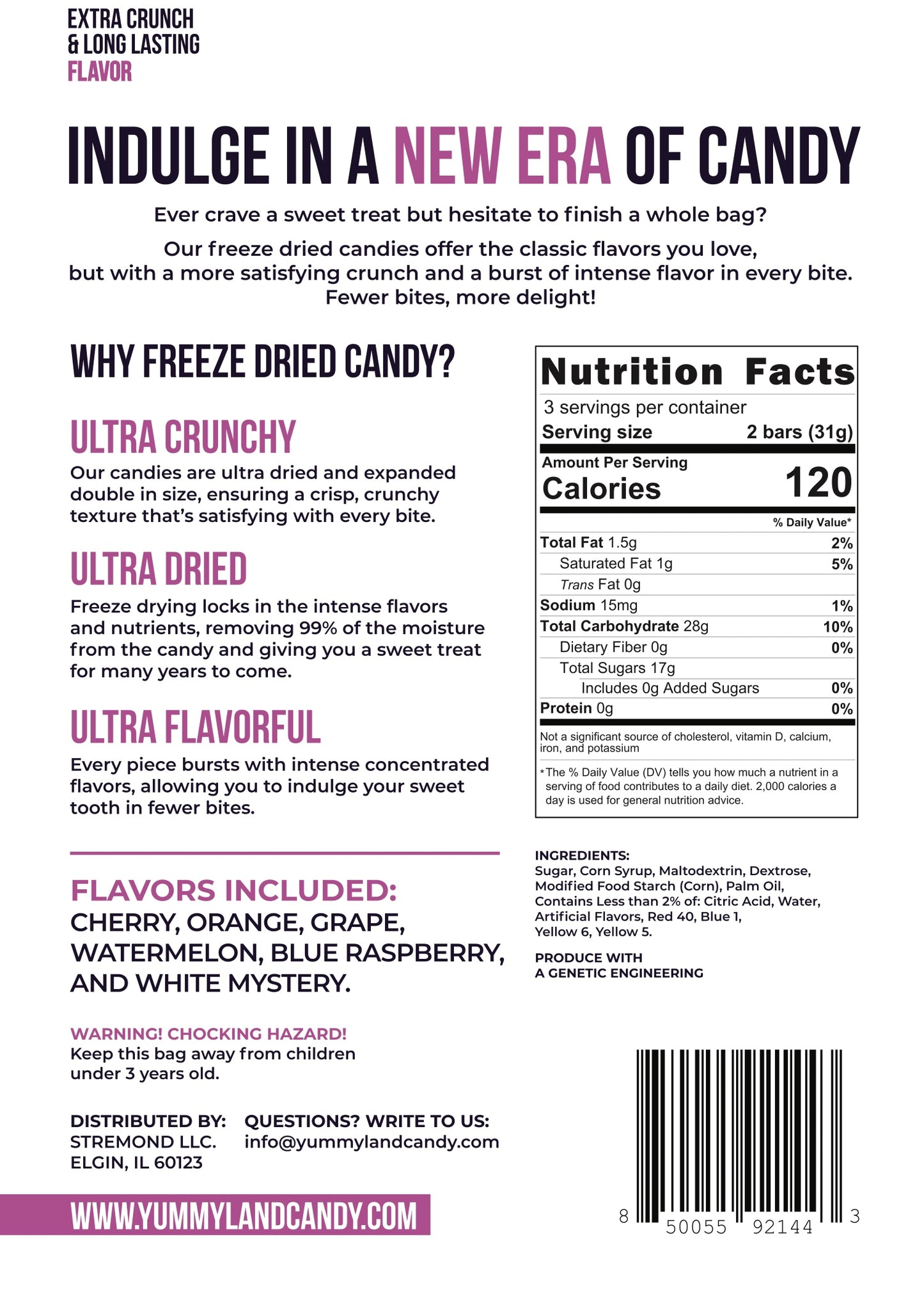 Freeze Dried Crunchy Tongues Candy - 3 oz