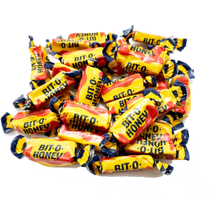 Bit-O-Honey Candy, Bulk Bag – Individually Wrapped Honey Taffy Candy with Almond Bits, Classic Chewy Retro Candy for Parties