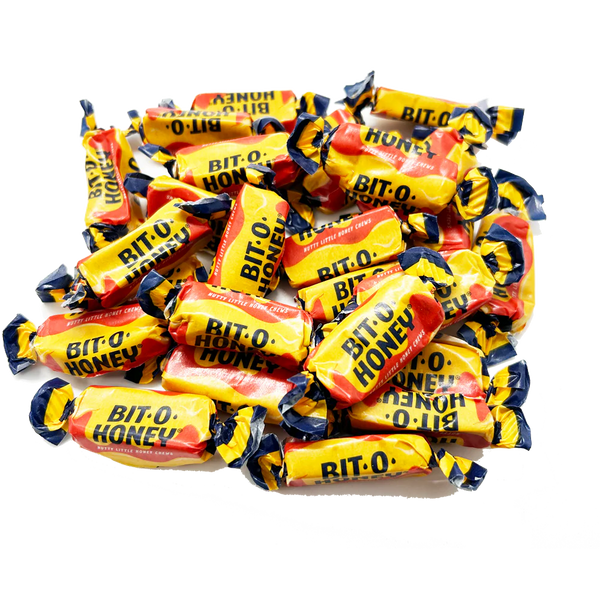 Bit-O-Honey Candy, Bulk Bag – Individually Wrapped Honey Taffy Candy with Almond Bits, Classic Chewy Retro Candy for Parties