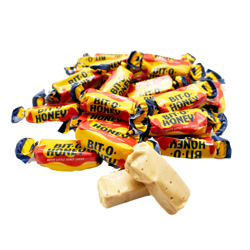 Bit-O-Honey Candy, Bulk Bag – Individually Wrapped Honey Taffy Candy with Almond Bits, Classic Chewy Retro Candy for Parties