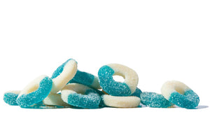 Blue Raspberry Gummy Rings - Bulk Bag, Gummy Candy