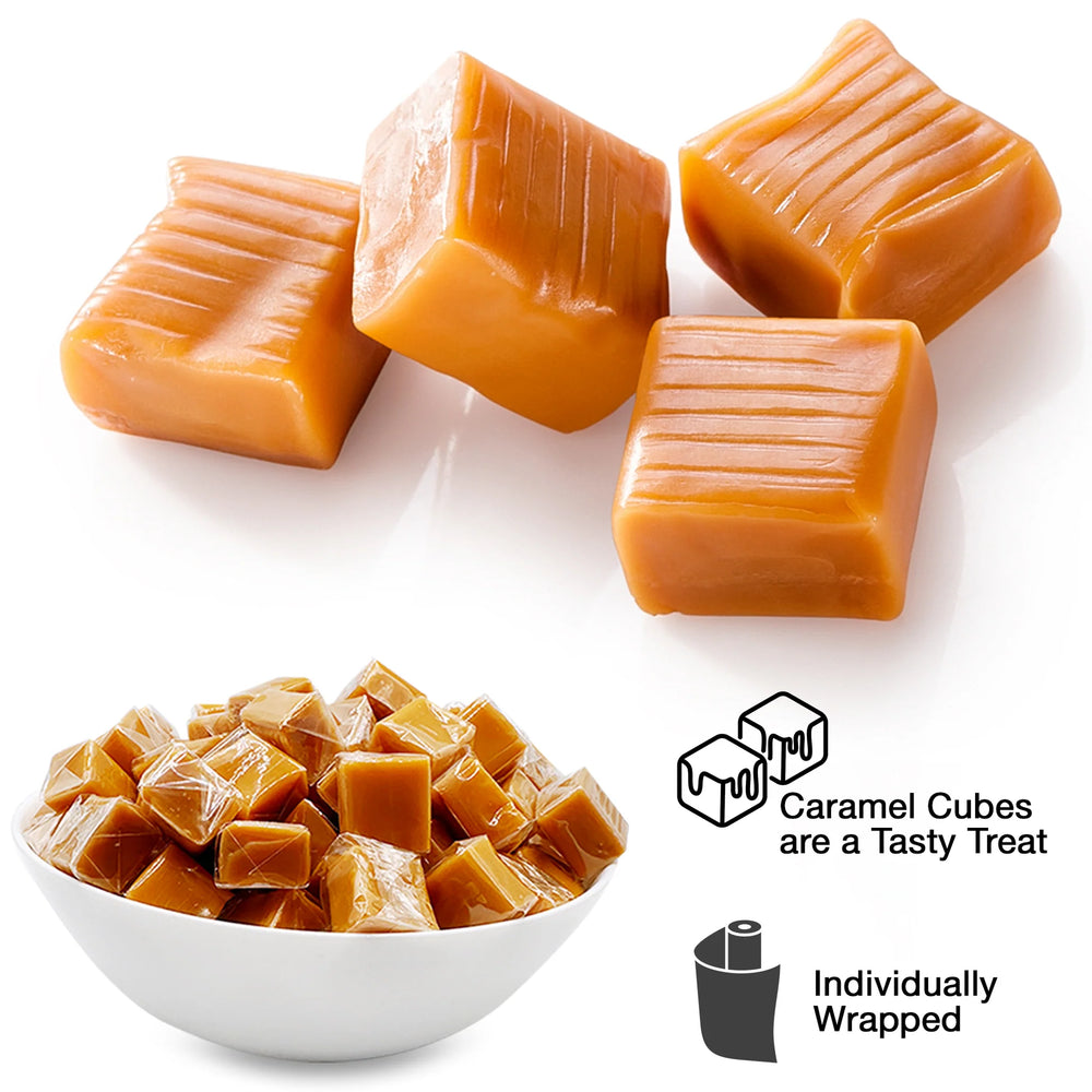 Caramel Cubes Candy Bulk Bag Individually Wrapped Vanilla Caramel Squares Old Fashioned Candy