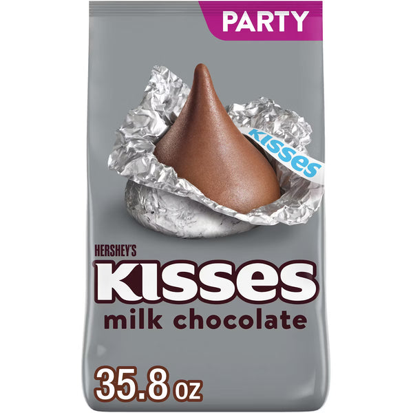 HERSHEY'S KISSES Milk Chocolate Candy, Party Pack, 35.8 oz