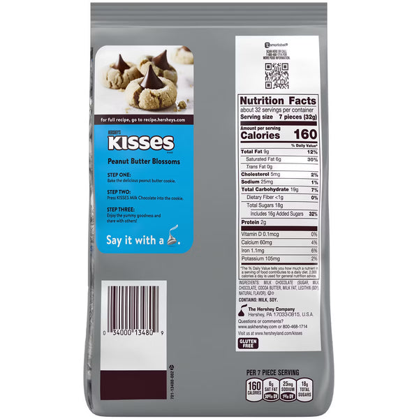 HERSHEY'S KISSES Milk Chocolate Candy, Party Pack, 35.8 oz
