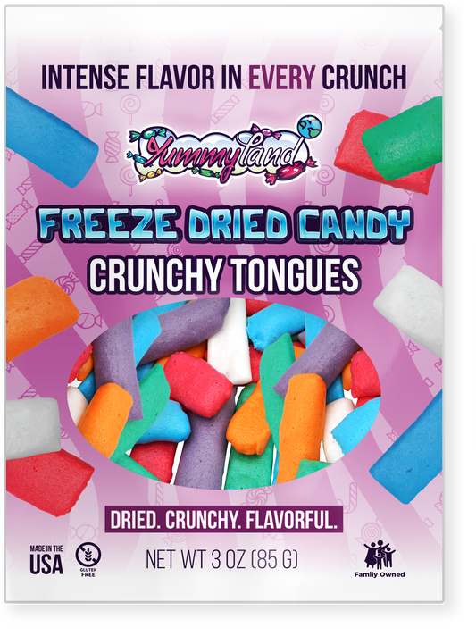 Freeze Dried Crunchy Tongues Candy - 3 oz