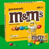 M&M'S Peanut Milk Chocolate Candy, Singles Size, 1.74 oz., 48 pk.