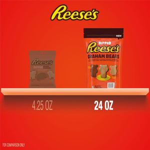 REESE'S Chocolate Peanut Butter Candy Dipped Graham Bears, 24 oz. Hershey's