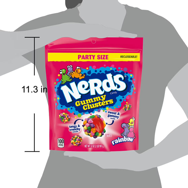 Nerds Gummy Clusters, Fruit Flavored Candy, Party Size, 32 oz. Ferrero