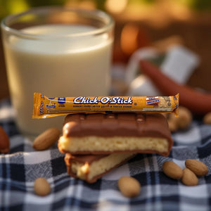 Chick O Stick 0.7 oz Candy Sticks – 36 Count Box – Old-Fashioned Peanut Butter Coconut Crunch Candy – Retro Bulk Candy for Sharing, Gift Baskets & Office Snacks