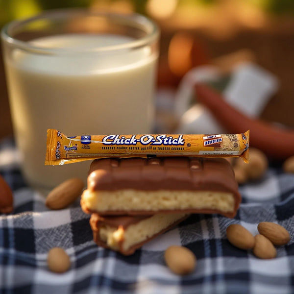 Chick O Stick 0.7 oz Candy Sticks – 36 Count Box – Old-Fashioned Peanut Butter Coconut Crunch Candy – Retro Bulk Candy for Sharing, Gift Baskets & Office Snacks