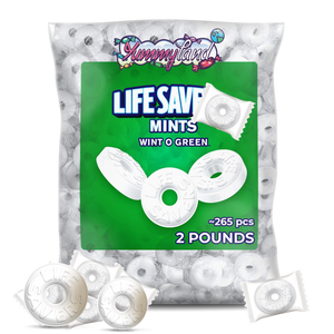 Wint-O-Green Mints – 2 LB Bulk Bag (Approx. 265 Pieces) Fresh Wintergreen Hard Candy, Individually Wrapped