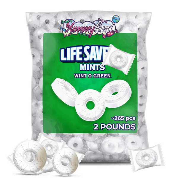 Wint-O-Green Mints – 2 LB Bulk Bag (Approx. 265 Pieces) Fresh Wintergreen Hard Candy, Individually Wrapped