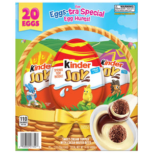 Kinder Joy Easter Chocolate Surprise Egg, 0.7 oz., 20 pk. YUMMYLAND