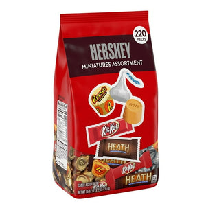HERSHEY'S Minis Variety Pack Chocolate Candy, 220 pcs.