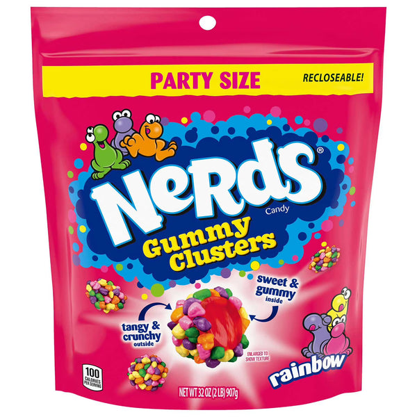 Nerds Gummy Clusters, Fruit Flavored Candy, Party Size, 32 oz. Ferrero