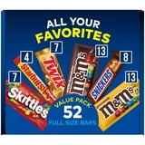Mars Fundraiser Variety Pack Candy Bars, Full Size, 52 pk.