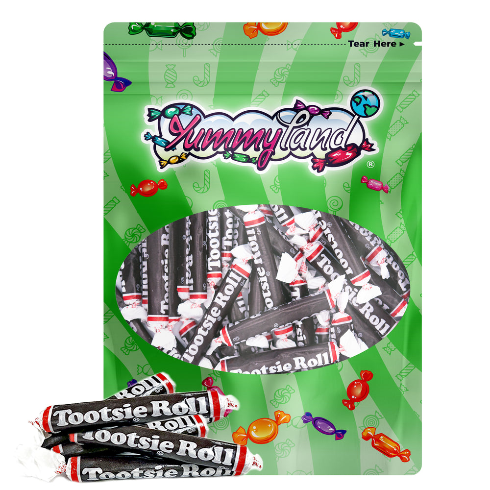 Tootsie Roll Juniors Long Chocolate Candy – 2 LB Bulk Bag, Individually Wrapped Chewy Taffy Candy