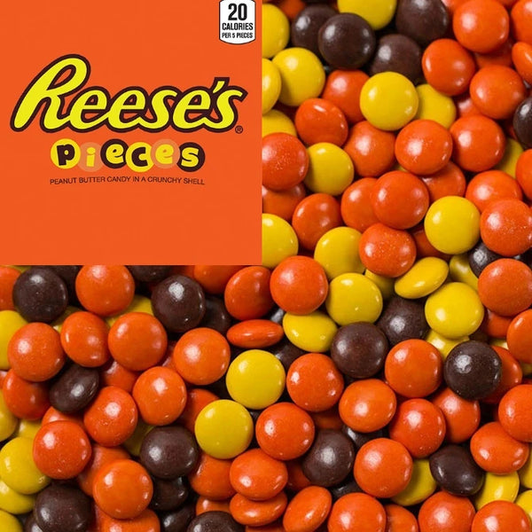 Reese’s Pieces Peanut Butter Candy – Crunchy Candy Shell with Creamy Peanut Butter Center, Bulk Chocolate Candy for Snacking, Parties, Halloween & Candy Bowls