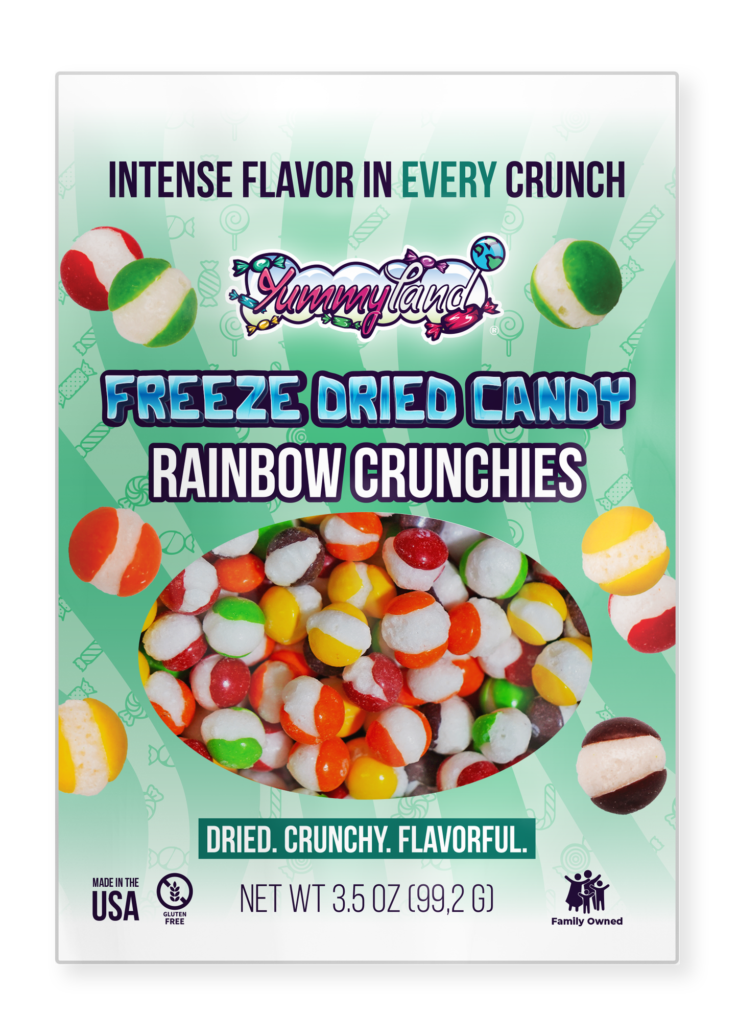 Freeze Dried Rainbow Crunchies Candy - 3.5 oz