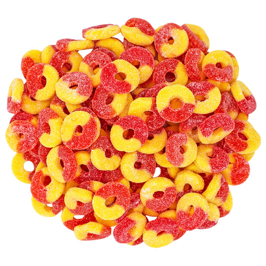 Peach Rings Gummi Candy, Soft & Chewy Gluten Free Gummy Candy