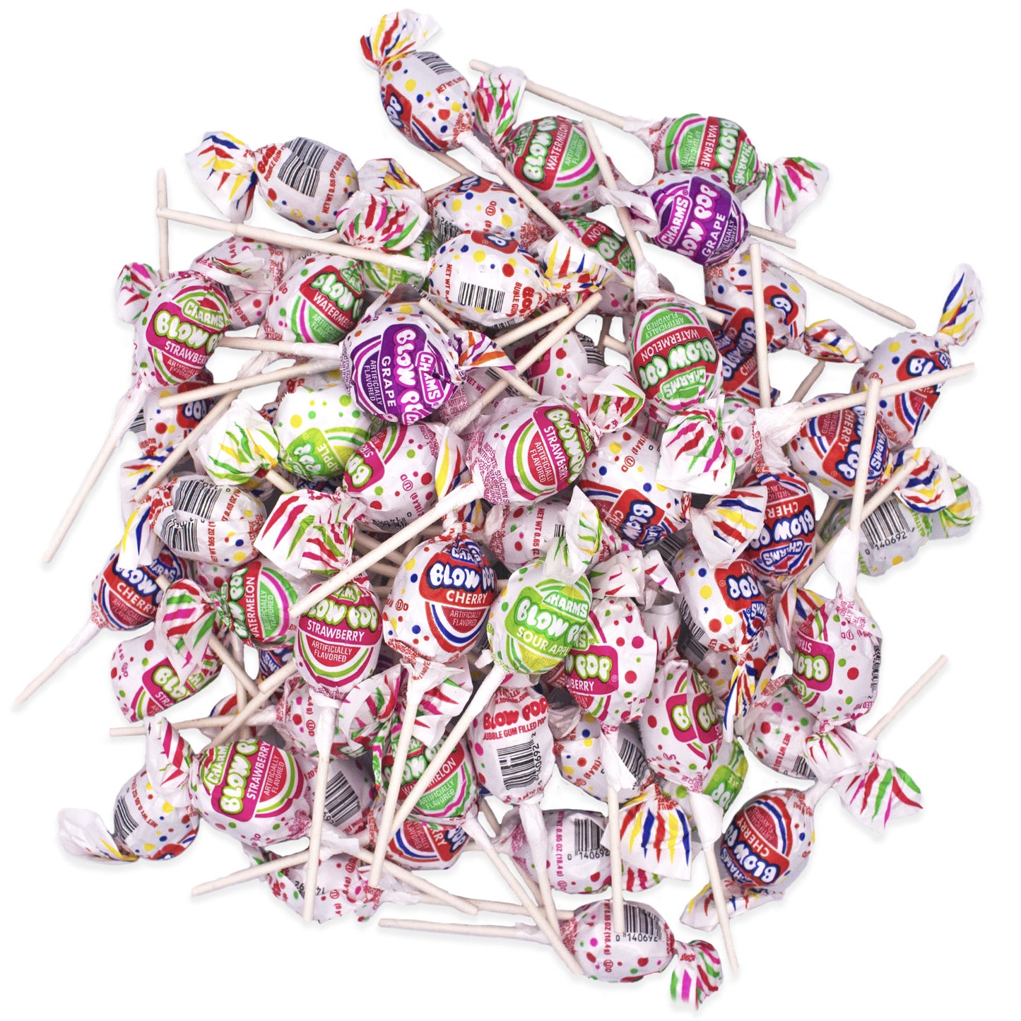 Assorted Charms Blow Pops, Original Size Lollipops - 2 lbs