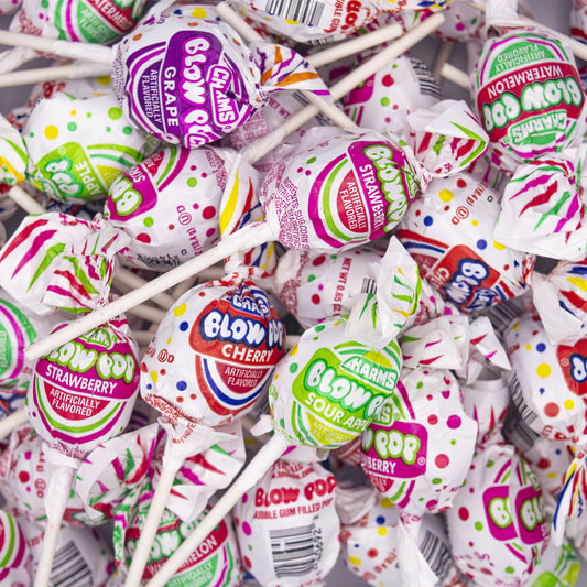 Assorted Charms Blow Pops, Original Size Lollipops - 2 LBs