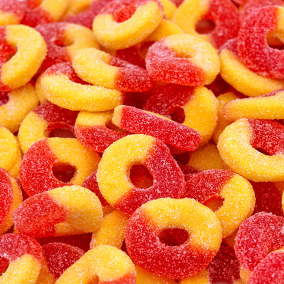 Peach Rings Gummi Candy, Soft & Chewy Gluten Free Gummy Candy