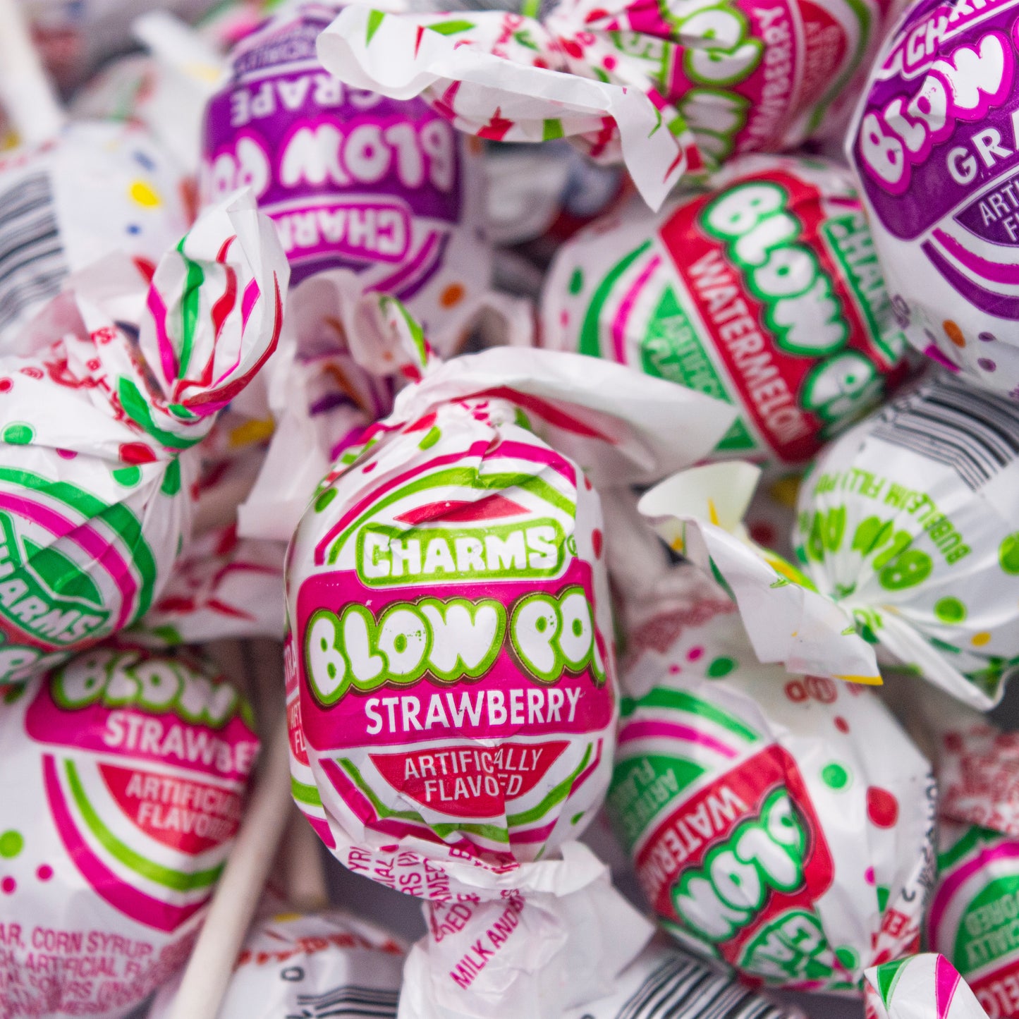 Assorted Charms Blow Pops, Original Size Lollipops - 2 LBs