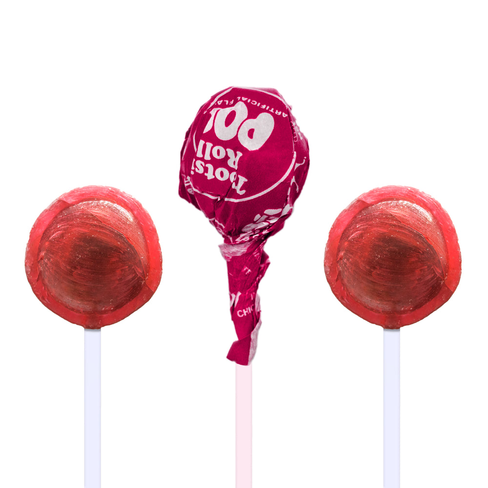 Red Raspberry Tootsie Pops (Approx. 45 Count), Original Size Tootsie Roll Pops Suckers - 2 LBS