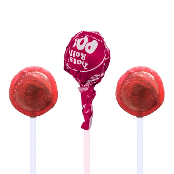 Red Raspberry Tootsie Pops (Approx. 45 Count), Original Size Tootsie Roll Pops Suckers - 2 LBS