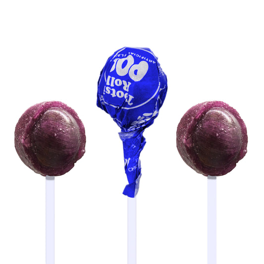 Grape Tootsie Pops (Approx. 45 Count), Original Size Tootsie Roll Pops Suckers - 2 LBS