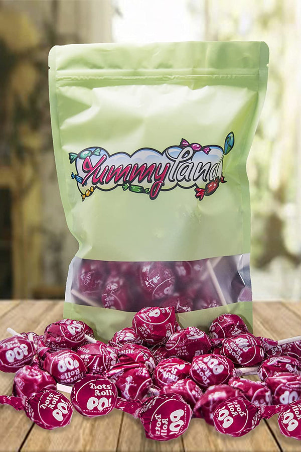 Red Raspberry Tootsie Pops (Approx. 45 Count), Original Size Tootsie Roll Pops Suckers - 2 LBS