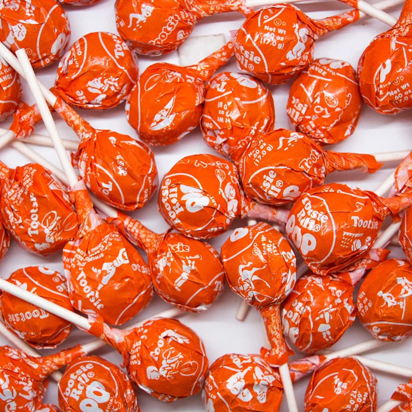 Orange Tootsie Pops (Approx. 45 Count), Original Size Tootsie Roll Pops Suckers - 2 LBS