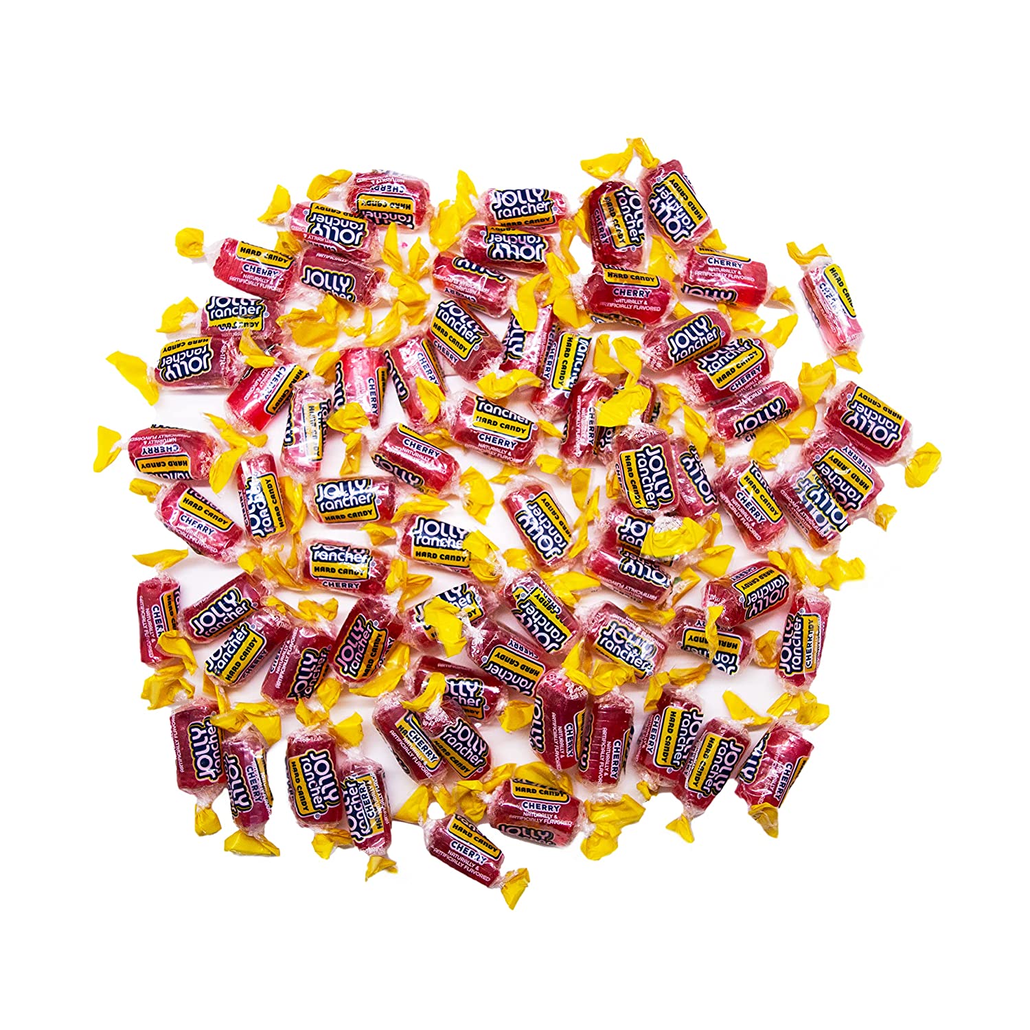 Jolly Rancher Cherry Hard Candy, Individually Wrapped, Bulk Candy ...