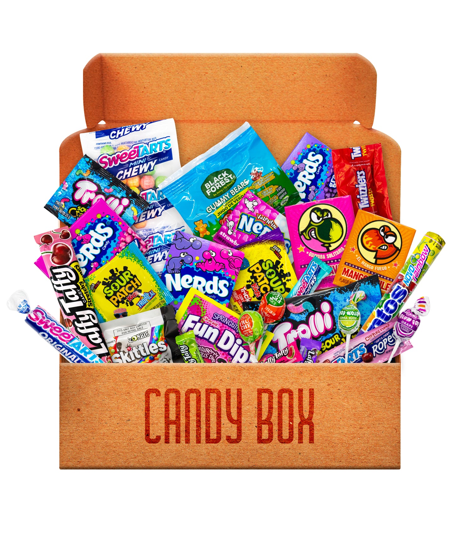 Assorted Candy Party Mix, 2 lb Bulk Bag - Candy Bulk - Fun Size Skittles, Top Box Pop Taffy Pops, Fun Dip, and Much More!