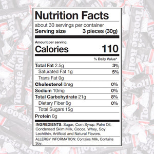 Tootsie Roll Juniors Long Chocolate Candy Individually Wrapped Chewy Taffy Candy